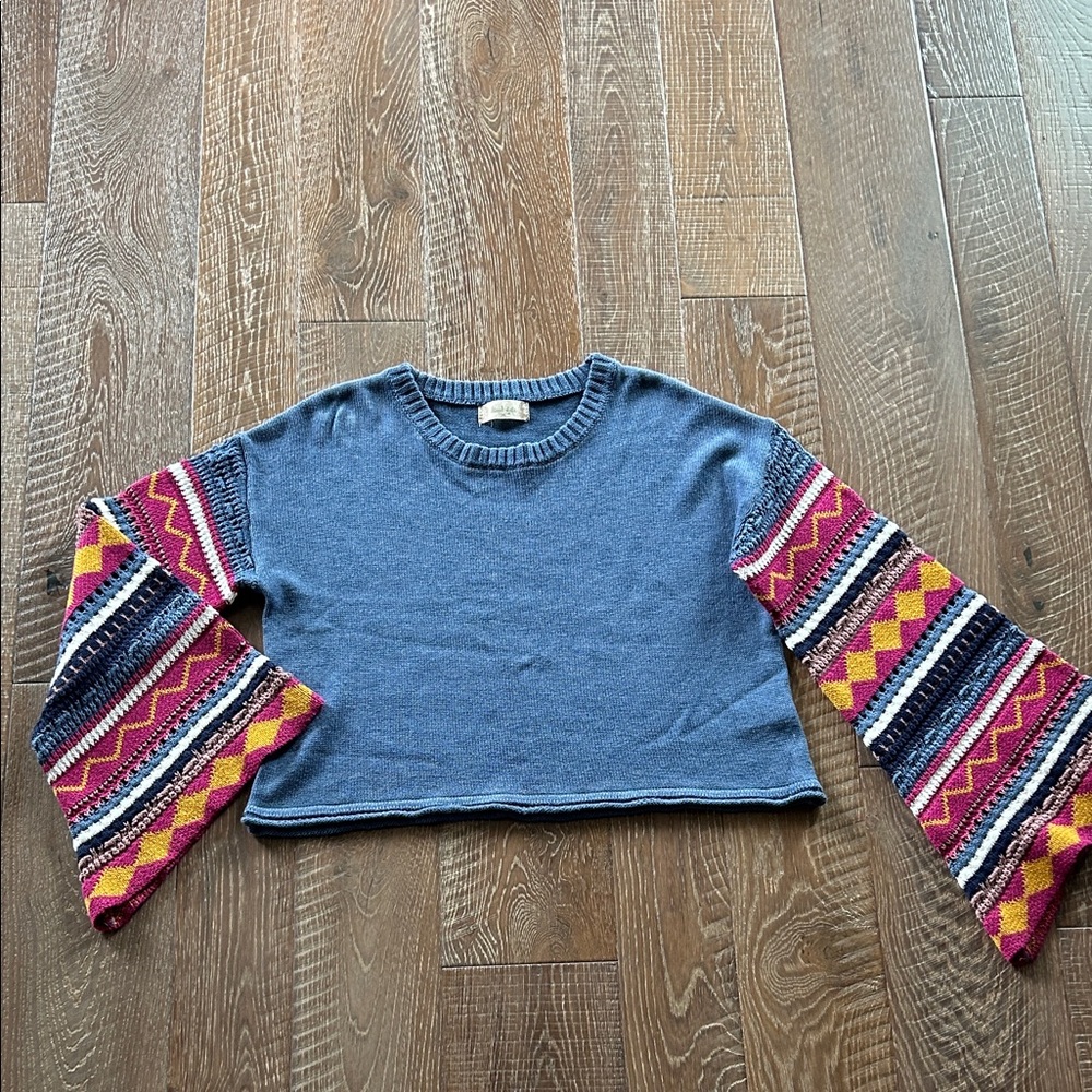 Altar'd State Denim Blue Sweater